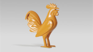 Gallo amarillo mostaza